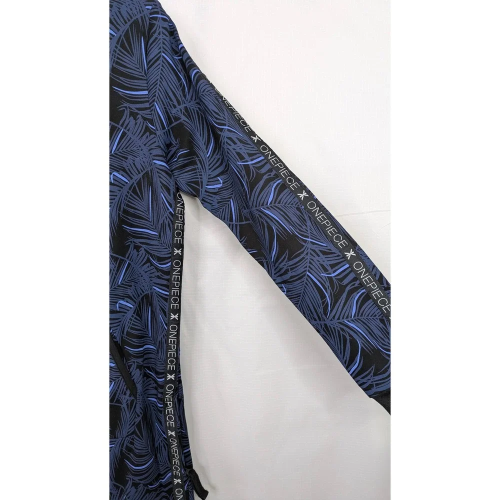 OnePiece Norwegian Original Jumpsuit Medium Blue Leaf Hooded Zip One Piece - Picture 6 of 16